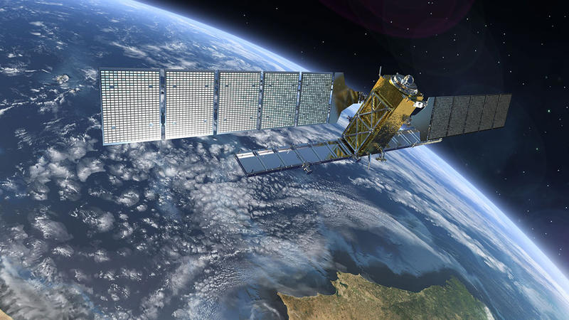 Satellit im Weltall